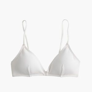 J Crew White French Bikini Top